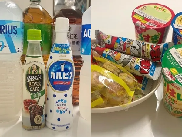 ドリンクやお菓子で一休み